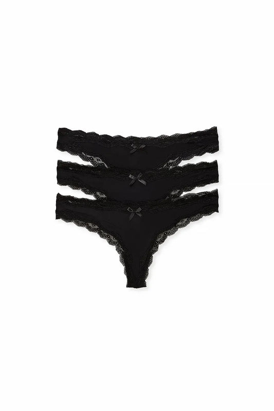 Micro Lace Edge String 3-pack