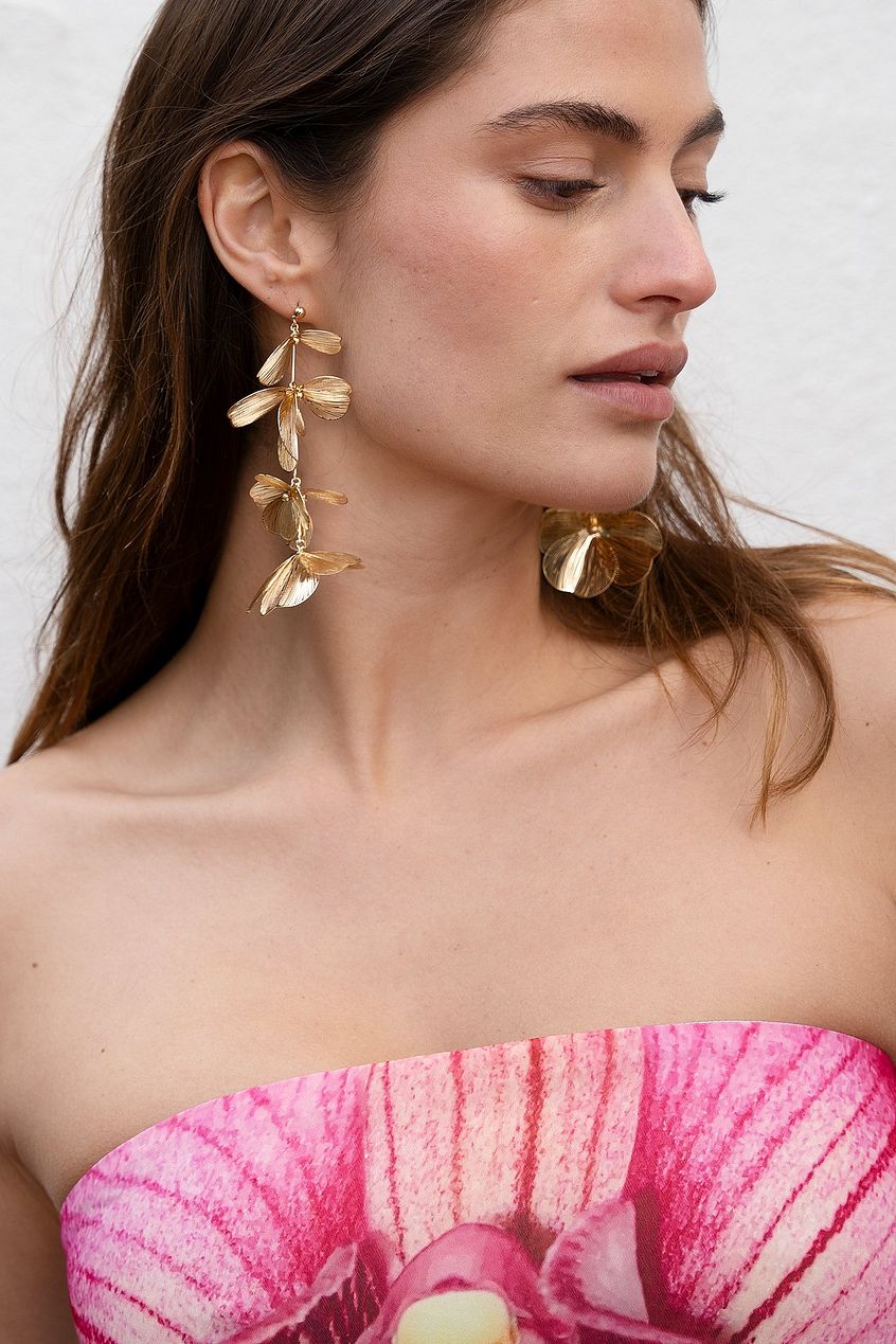 Long Flower Earrings