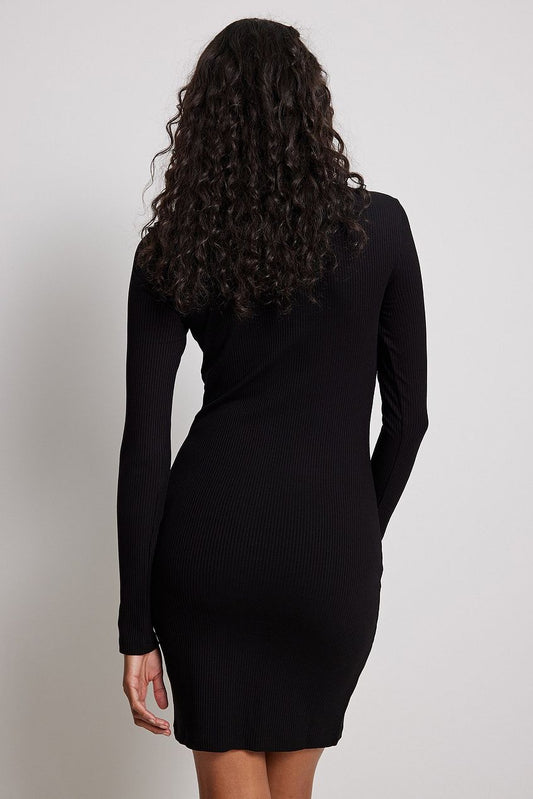 Choker Square Neck Rib Dress