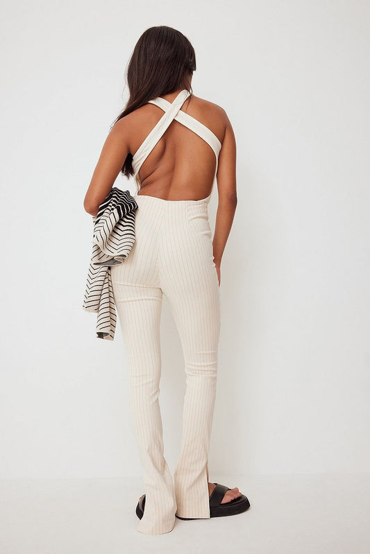 Fitted Slit Detail Pants
