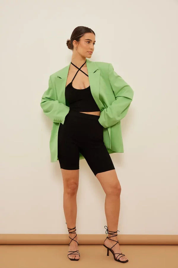 Gathered Biker Shorts
