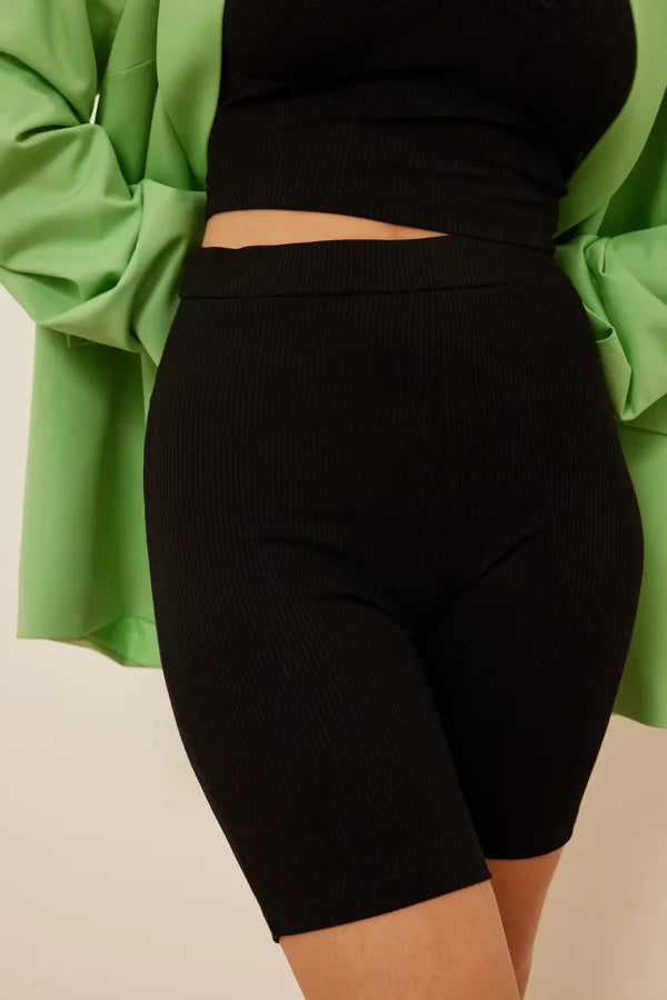 Gathered Biker Shorts