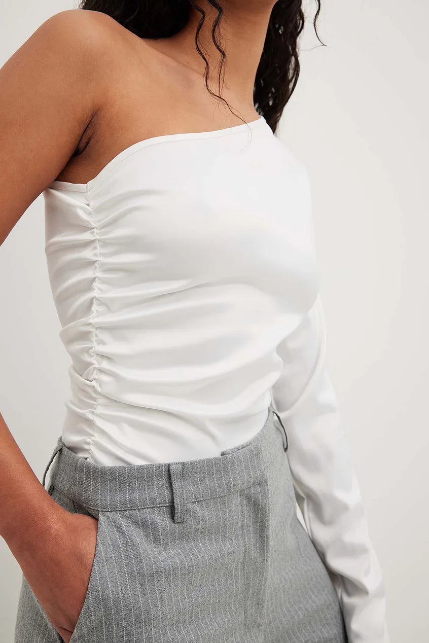 Gathered Front Satin Body
