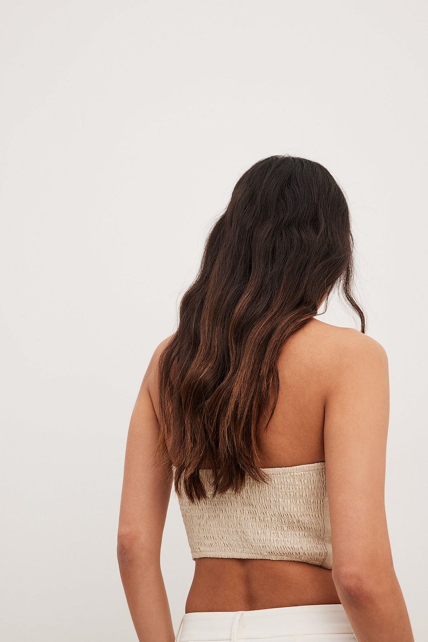 Linen Blend Corset Top
