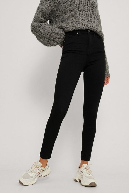 Skinny High Waist Jeans Black