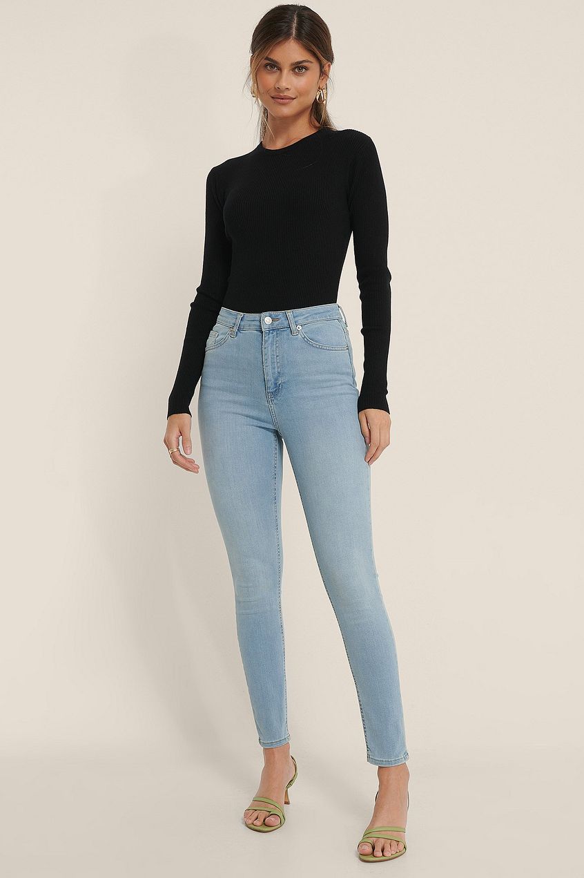 Skinny High Waist Jeans Blue