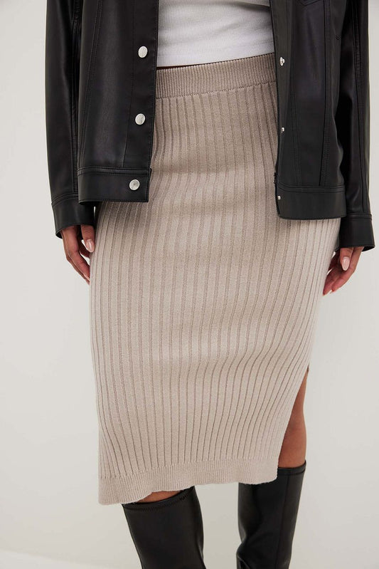Rib Knitted Skirt