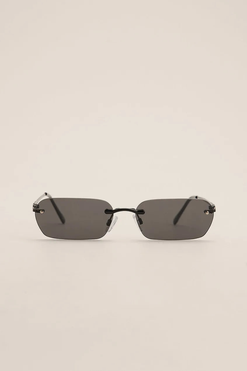 Rimless Slim Sunglasses Black