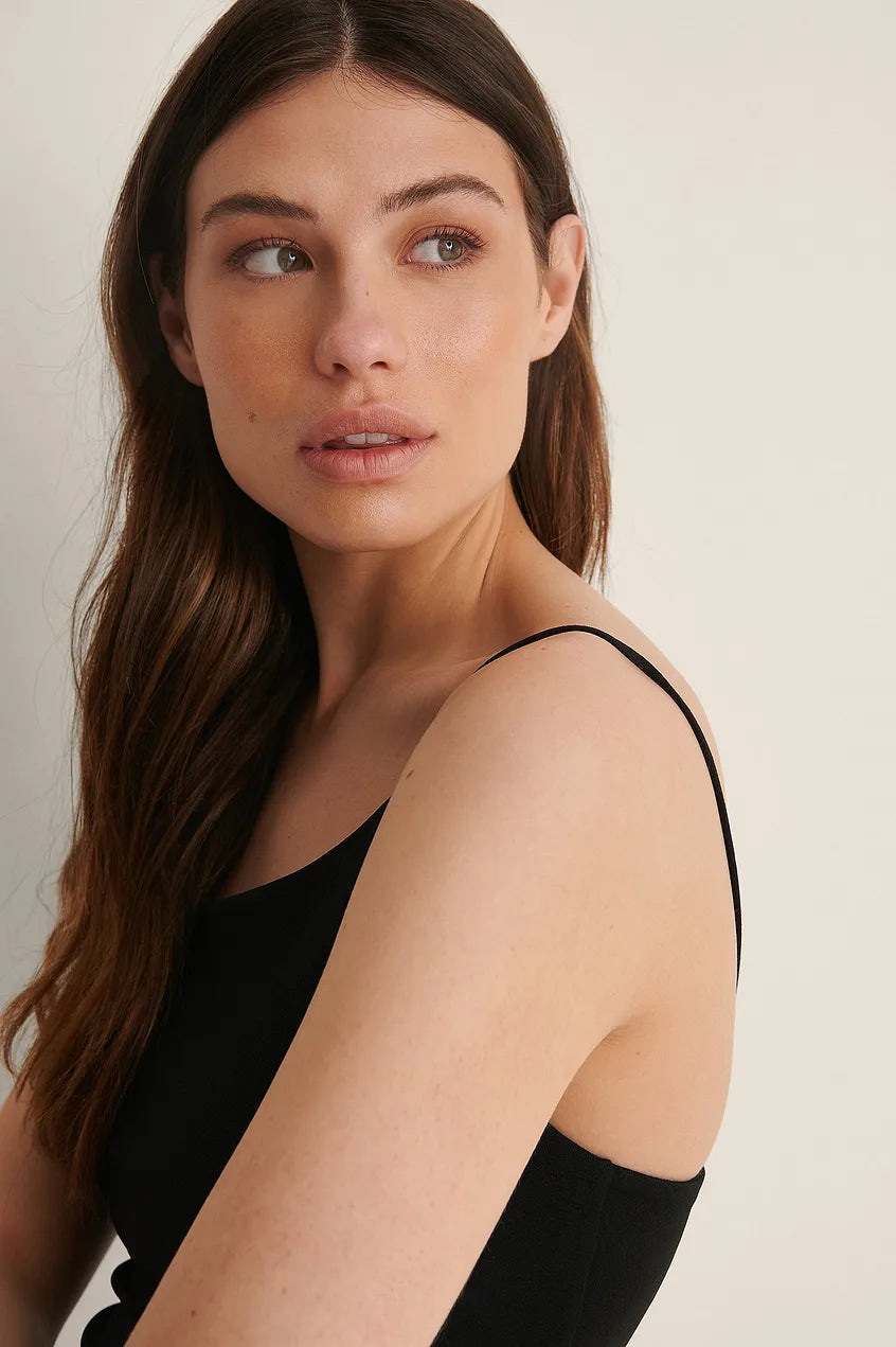 Rouched Asymmetric Strap Dress