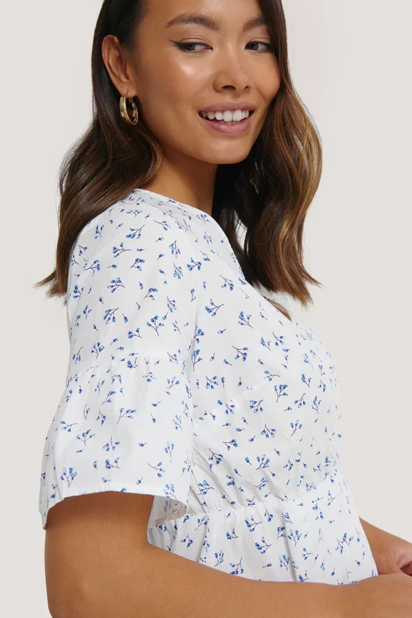 Ruffle Sleeve Mini Dress
