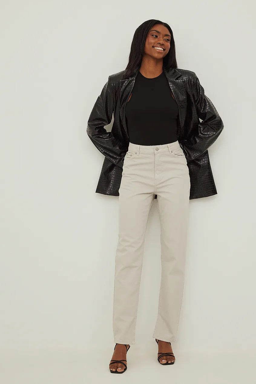Side Slit Denim Jeans