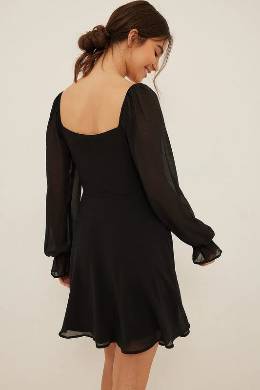 Tie Detail Long Sleeve Dress
