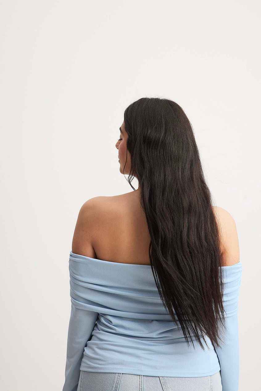 Na-kd Off Shoulder Jersey Top