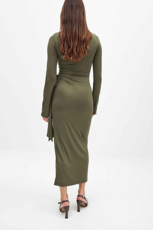Na-kd Overlap Midi Dress