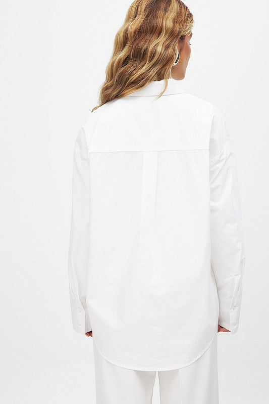 Oversized Long Sleeve Cotton Shirt