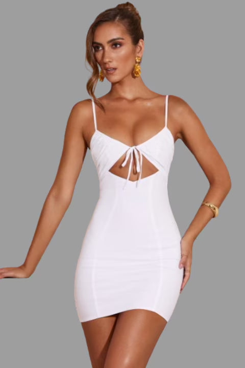 Ohpolly - 5505 - cotton white mini dress