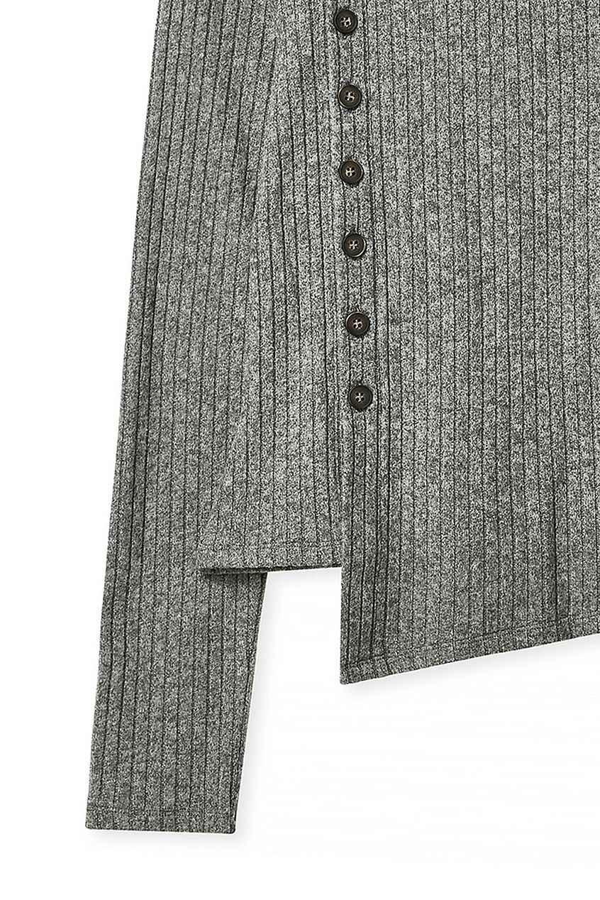 Na-kd Ribbed Button Top