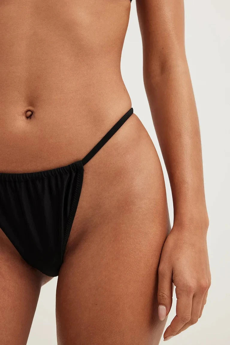 Rose Detailed Drawstring Bikini Panty
