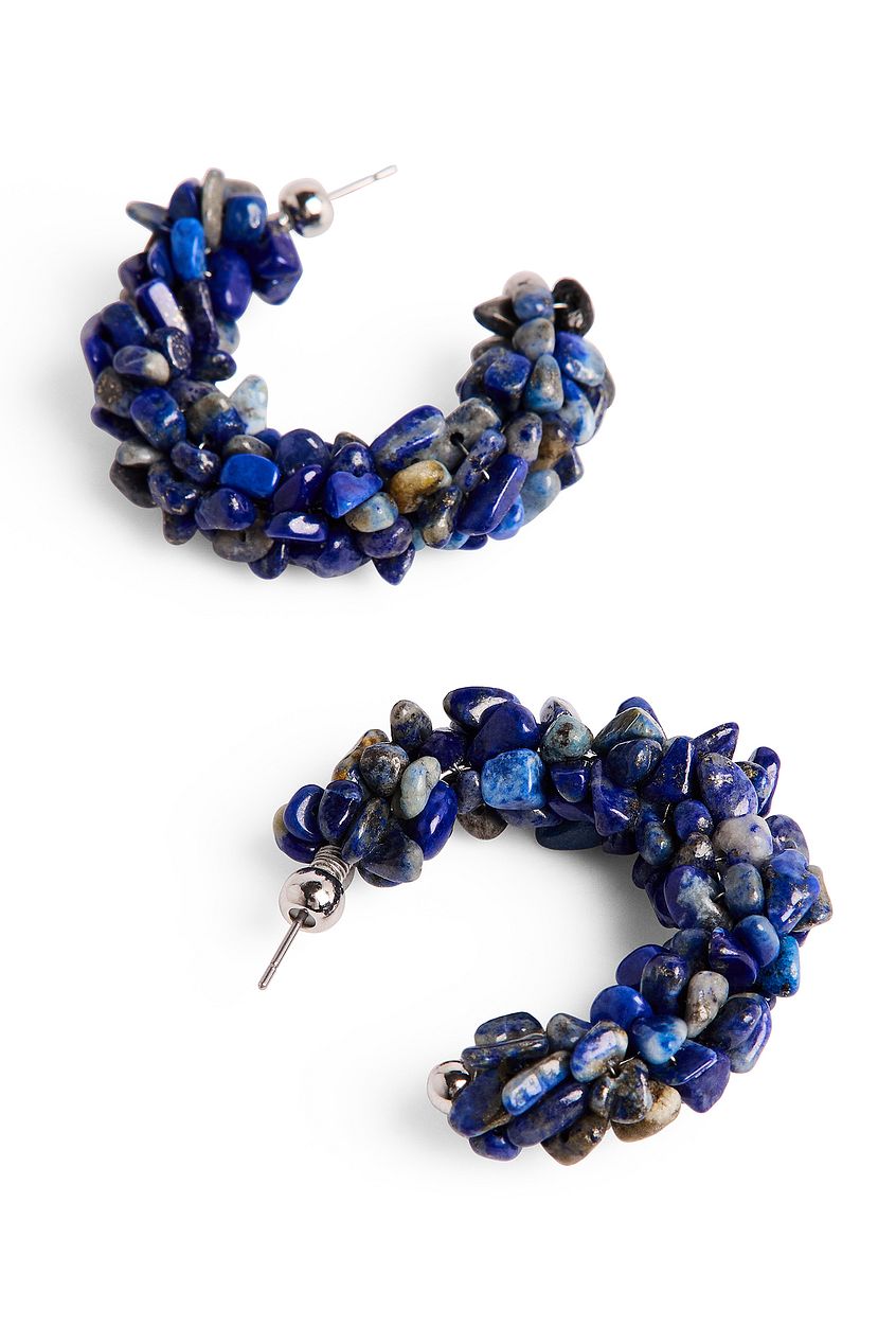 Colored Small Stone Hoops