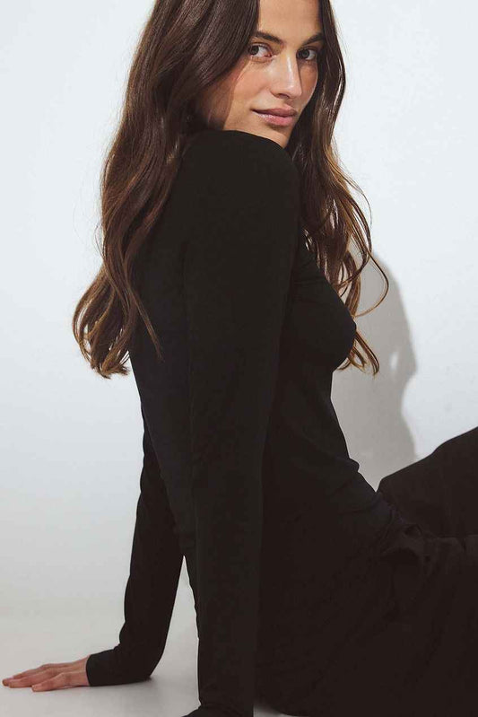 Na-kd Soft Line Turtle Neck Top