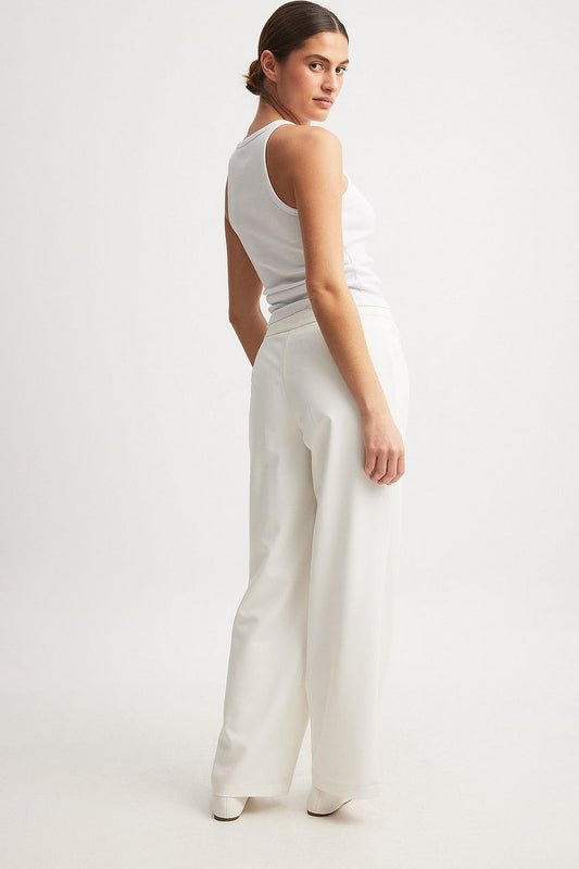 Straight Low Waist Suit Pants