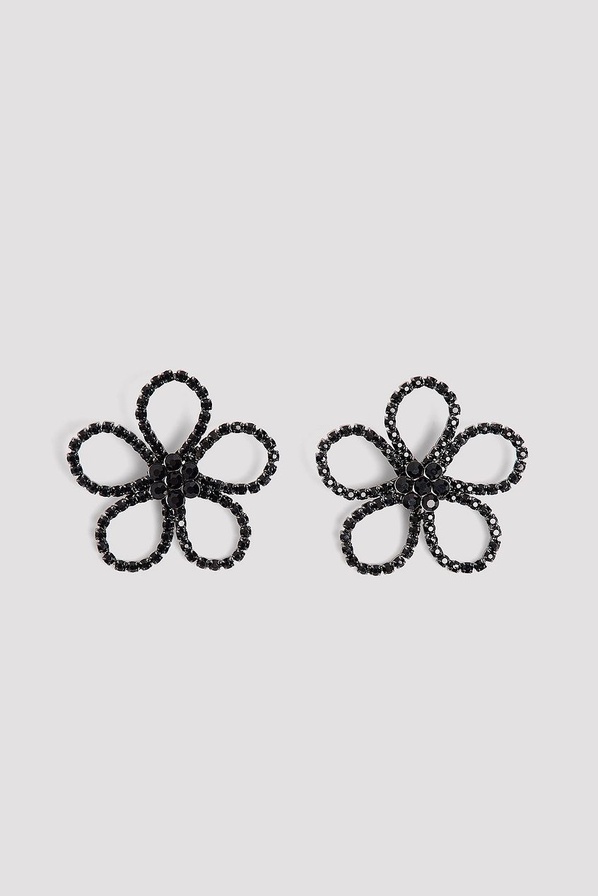 Strass Flower Earrings