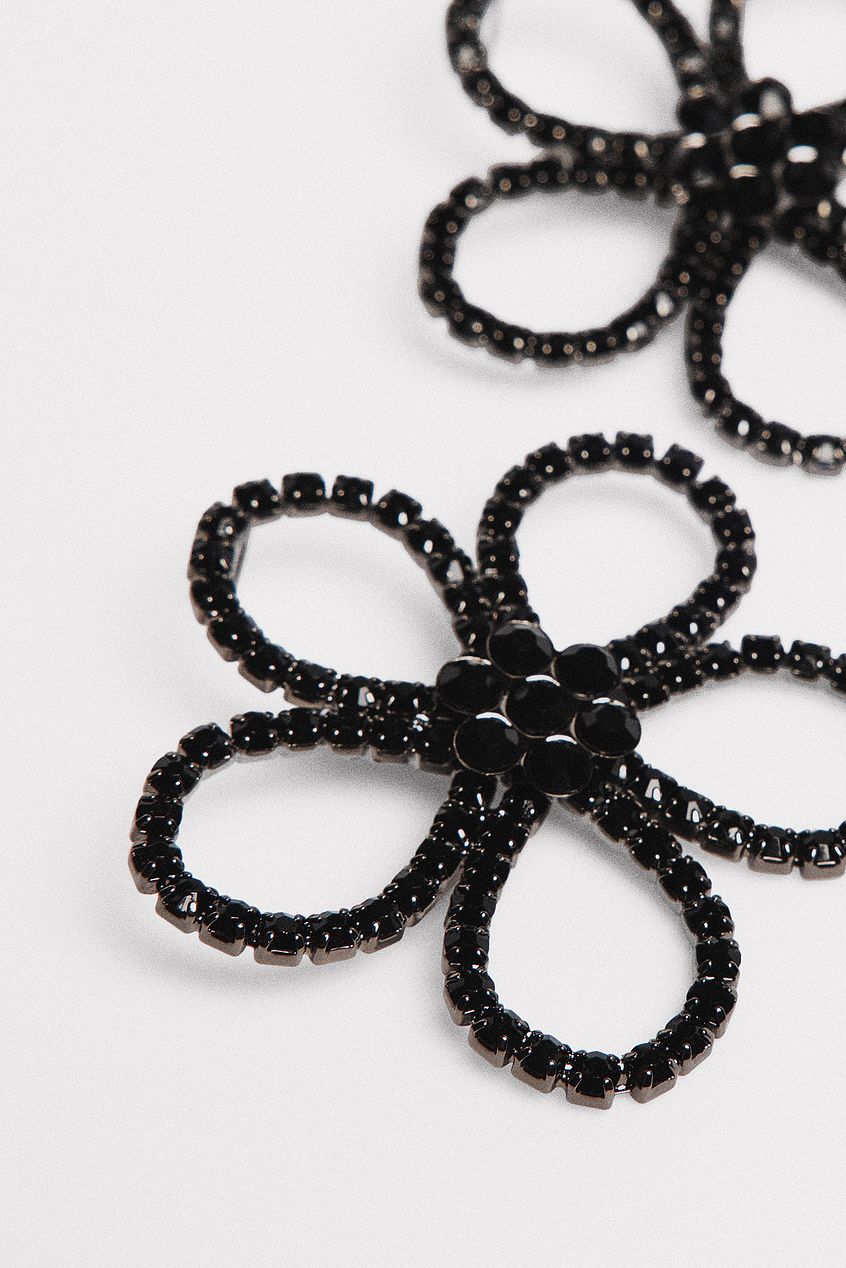 Strass Flower Earrings