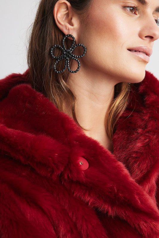 Strass Flower Earrings