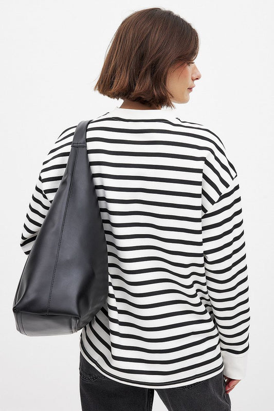 Striped Oversized Sweatshirt