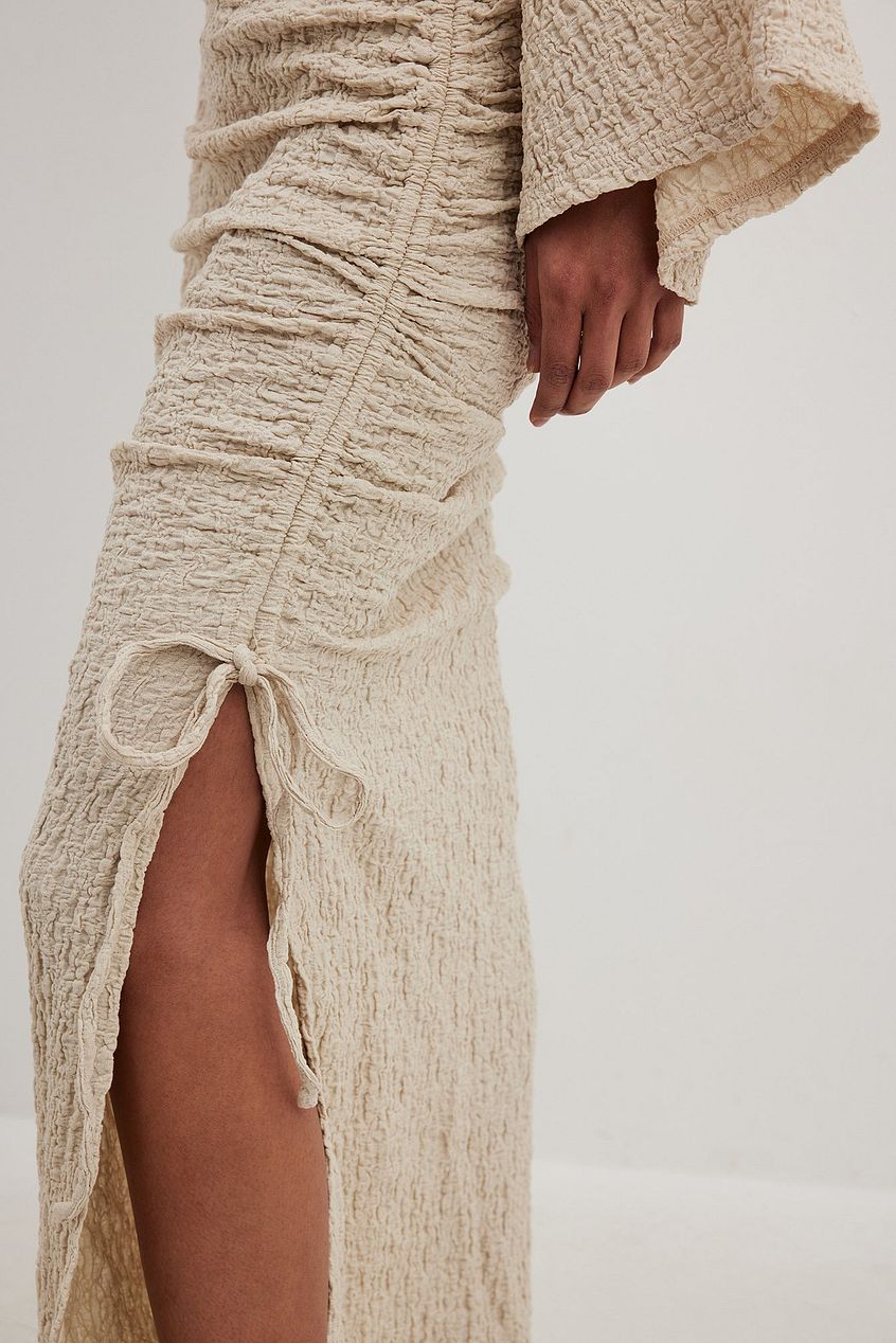 Structured Drawstrings Maxi Dress