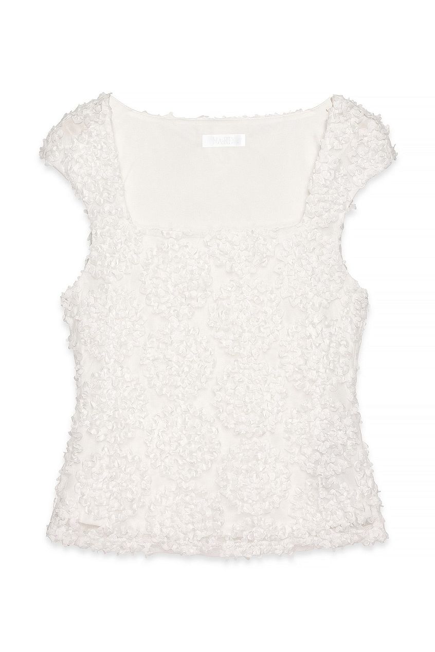 Na-kd Structure Cap Sleeve Top
