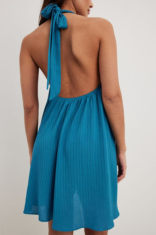Structured Halterneck Mini Dress
