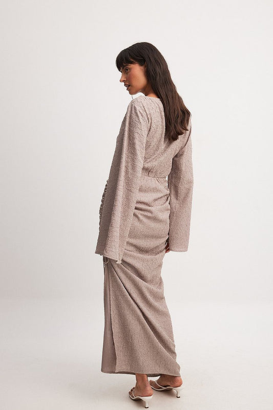 Structured Quality Drawstring Maxi Dress