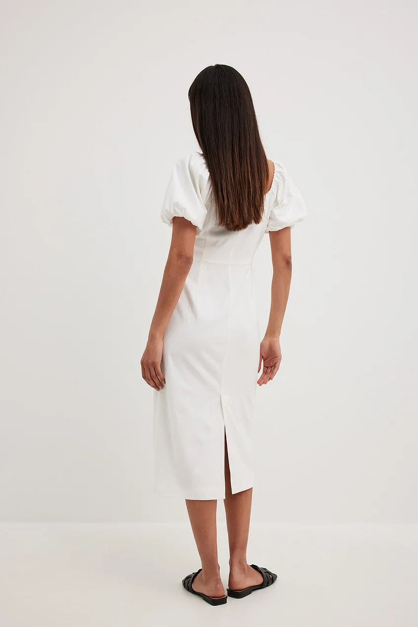 Sweetheart Neckline Midi Dress