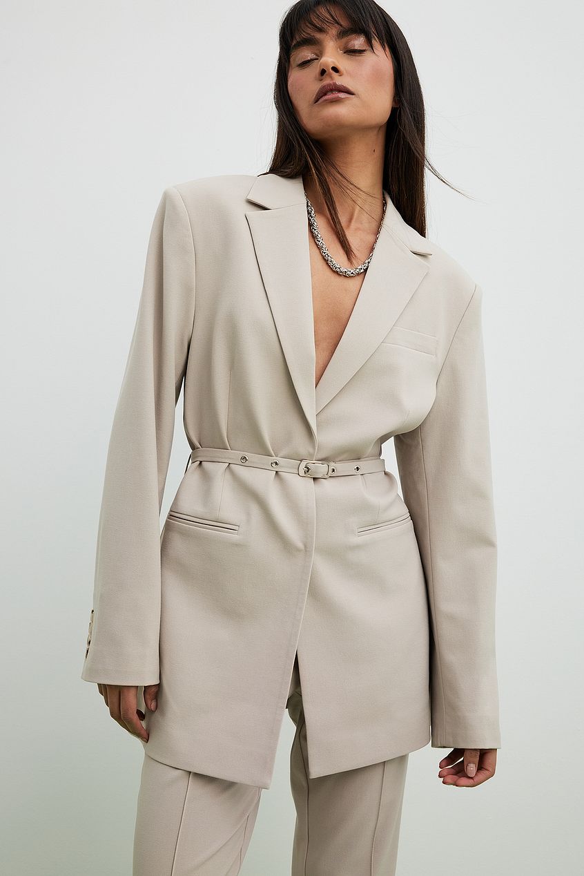 Tailored Belted Blazer