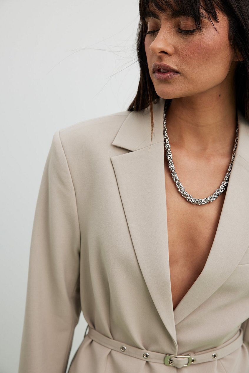 Tailored Belted Blazer