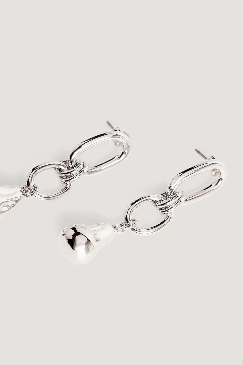 Teardrop Hanging Earrings Silver