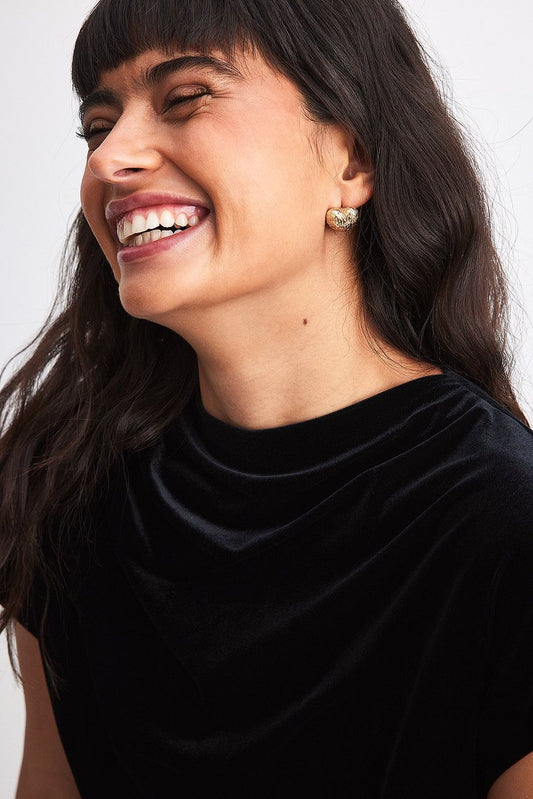 Textured Heart Earrings