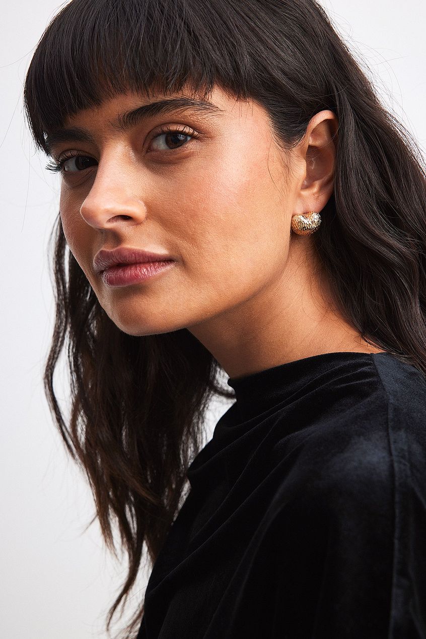 Textured Heart Earrings