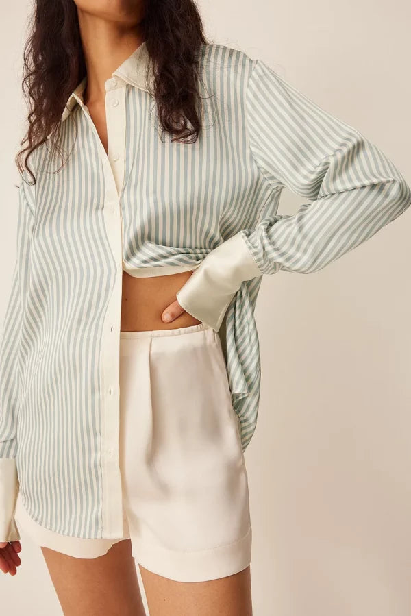 Tie Detail Satin Shorts