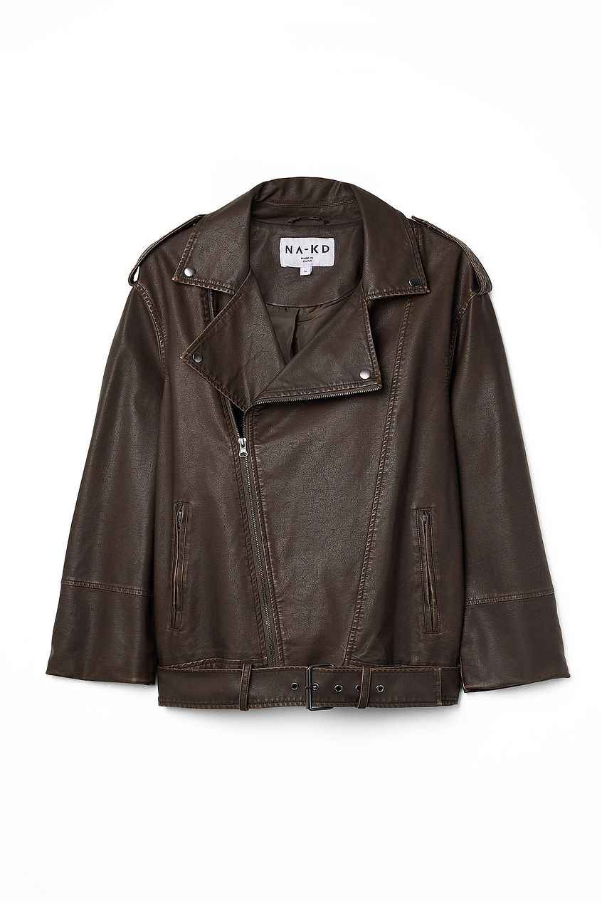 Na-kd - Vintage Look Pu Biker Jacket