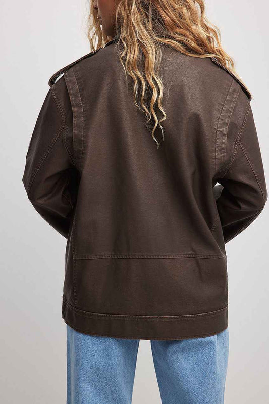 Na-kd - Vintage Look Pu Biker Jacket