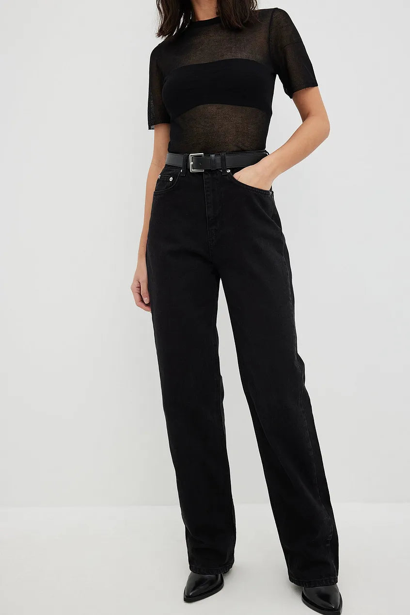 Wide Leg High Waisted Denim