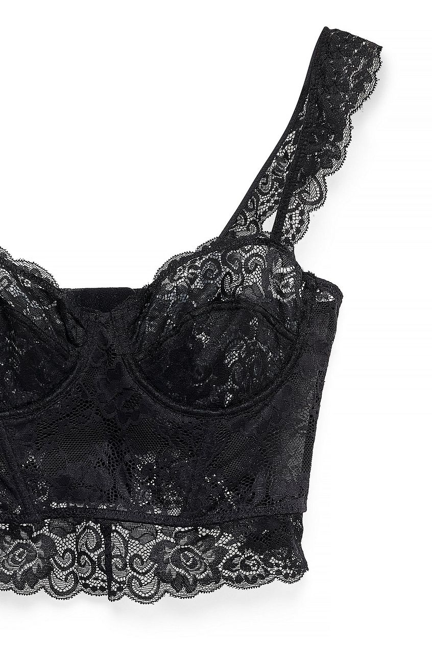 Na-kd - Wide Strap Lace Cup Corset