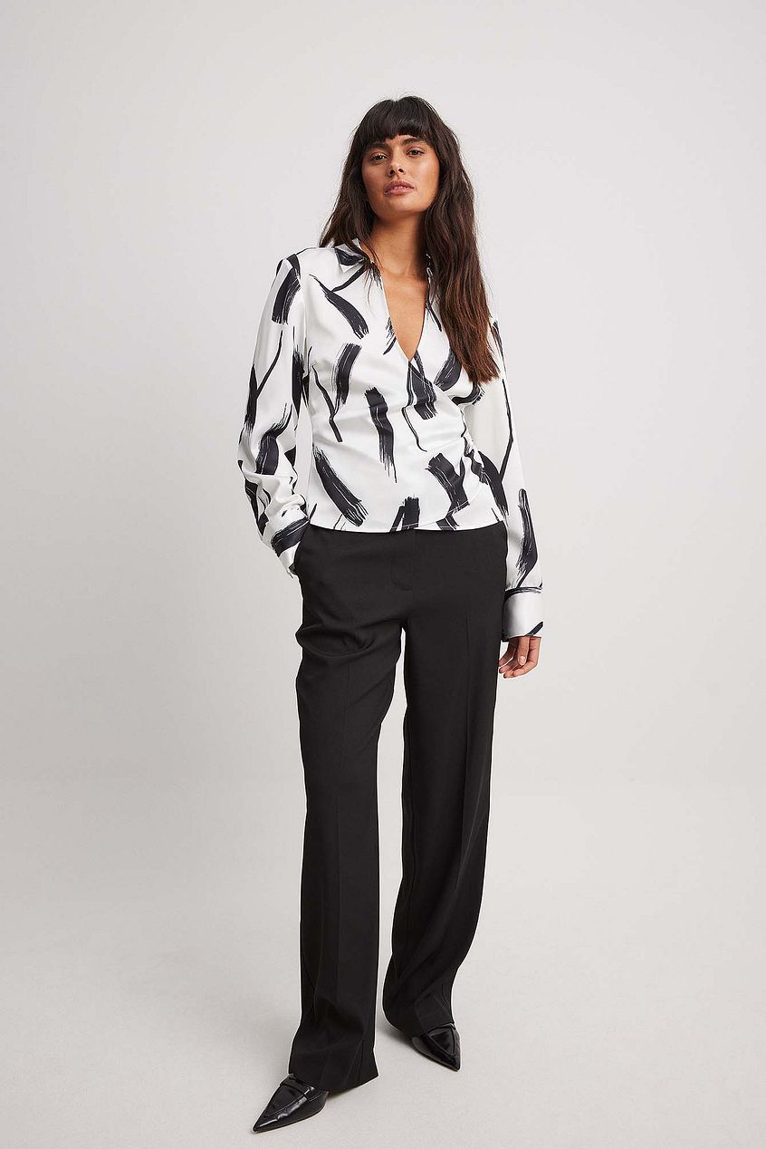 Wrap Detail Satin Shirt
