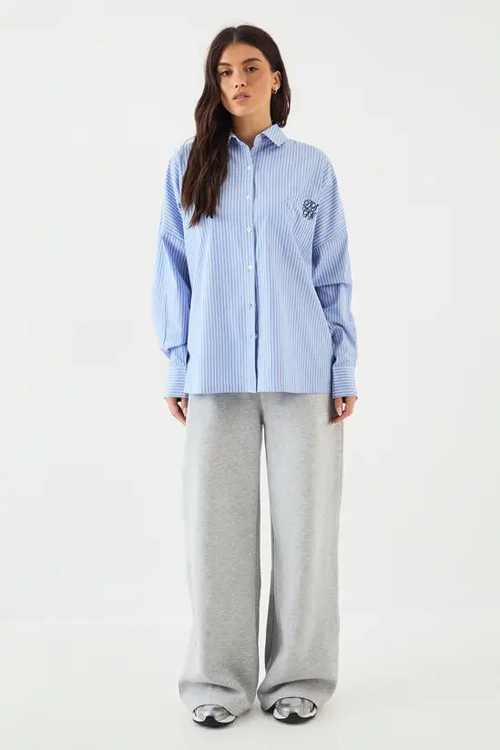 DSGN Studio DSGN Studio Oversized Cotton Poplin Stripe Shirt