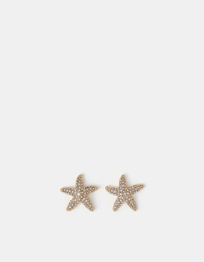 Asscesorize - DIAMANTÉ STARFISH STUD EARRINGS
