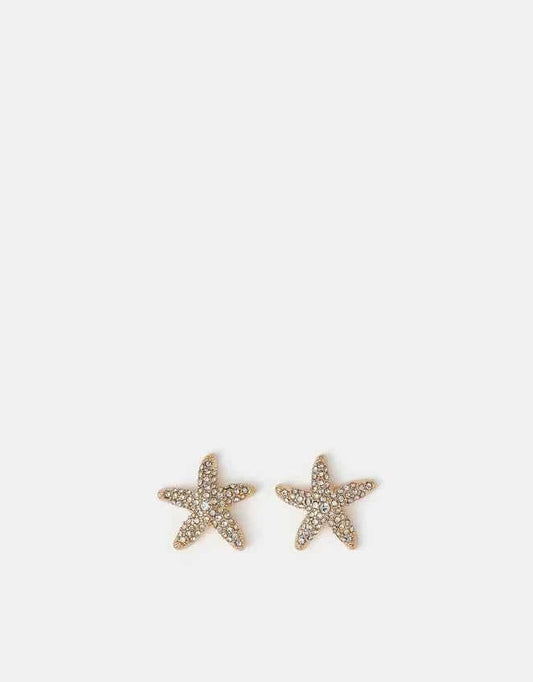 Asscesorize - DIAMANTÉ STARFISH STUD EARRINGS