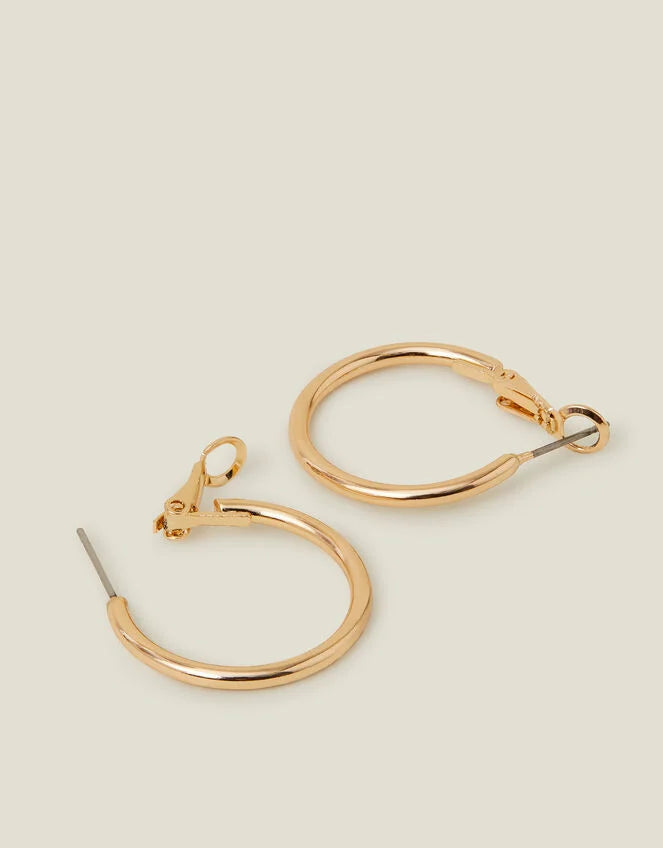 Small Simple Hoops Gold