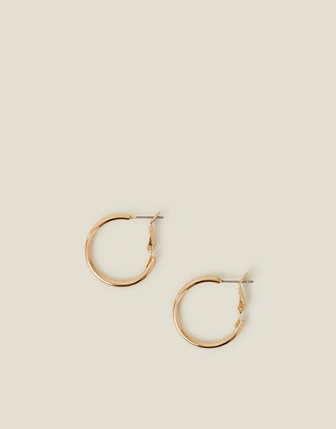 Small Simple Hoops Gold